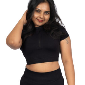 Inizio she moves comfy zip crop